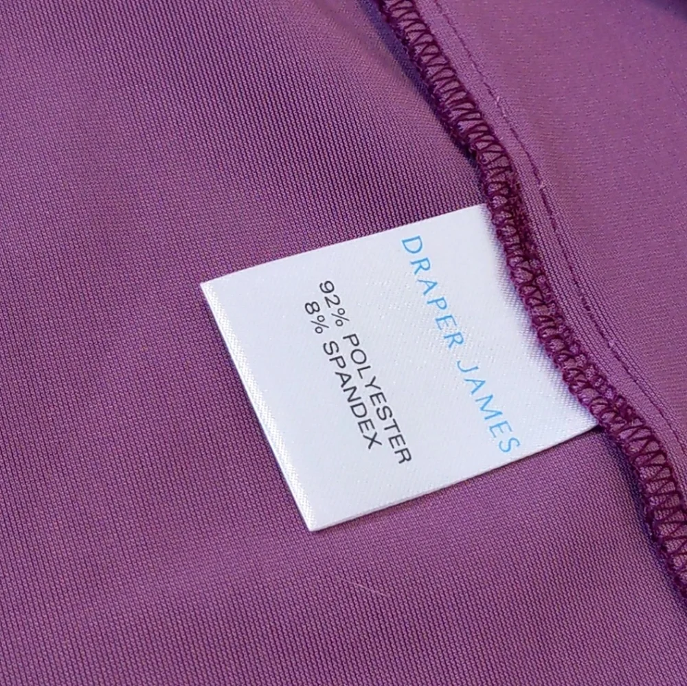 Draper James Lee Ann Dress in Velvet Crimson Purple Puff Sleeve Tiered Medium - Picture 6 of 8